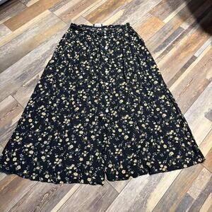 Black floral midi skirt| Fall Floral | Prairie Cottage